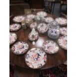 A Royal Crown Derby imari 3590 pattern dinner service for six comprising of dinner plates, bowls,