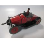 Tinplate Hess Germany Hessmobil 1020 gyro drive 2 seater car