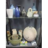 Victor Knibbs, a large studio pottery vase, together with a David Miller vase and various other