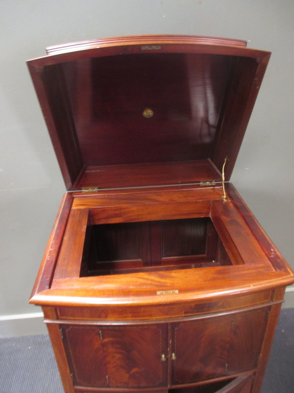An early 20th century mahogany Gramaphone cabinet 130cm h 70cm w - Image 2 of 3
