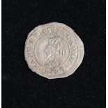 A Charles I silver three pence coin, 1644, Exeter mint mark, near as struck with extremely good tone
