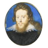 Isaac Oliver (Anglo-French, c. 1565-1617) Portrait miniature of Thomas Fones (d. 1638) (later