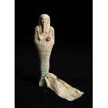 An Egyptian faience Shapti (of Horwedja), a priest of the goddess Neith, 30th dynasty (380 - 343BC),