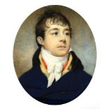 Attributed to Peter Paillou (British, fl. circa 1757-1831) Portrait miniature of John Yarde Fownes