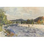 § Peter Biegel (British, 1913-1988) "A Beat on the Spey" signed lower right "Peter Biegel"