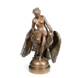 After Louis Julien (Jules) Franceschi (French 1825-1893), Hebe and the Eagle, bronze group mounted