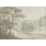 John White Abbott (British, 1763-1851) Fordland, Devon, 1829 pen and ink with sepia wash on paper 11