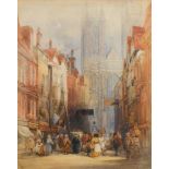 William Callow, RWS (British, 1812-1908) York and Canterbury - Cathedral Street Scenes
