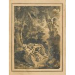 After Pierre-Antoine Baudouin (French, 1723-1769) A pair of lovers in a pastoral setting, with a