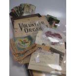 Approx. 76 WWI period series postcards and other ephemera