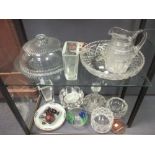 A quantity of glass bowls, jugs and mixed ceramics etc