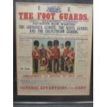 A large poster for the 'The Foot Guards', 73 x 60cm