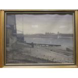 Anthony Day (British, b. 1922) 'The River at Kings Lynn', gouache, 60 x 82cm