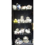 Collection of decorative china, including jugs, cups and saucers, hard paste porcelain teawares etc