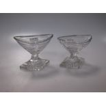 A pair of Regency cut glass salts (2)