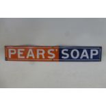 A Pears' Soap enamel strip sign, 18 1/2 x 2 3/4".