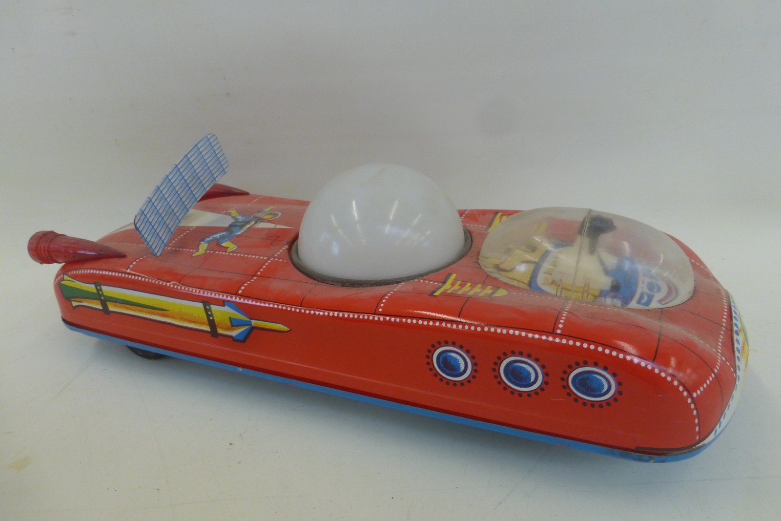 A Hungarian tinplate Holdauto Interkozmosz space car.