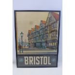 A GWR LMS 'Bristol' pictorial railway poster 'Haunt of Long John Silver', 24 3/4 x 33".