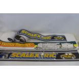 A selection of Scalextric advertising stickers for shop windows.