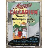 A rare Morse's 'Calcarium' distemper pictorial enamel sign, 36 x 48".