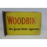 A Woodbine - 'the great little cigarette' rectangular double sided enamel sign with hanging