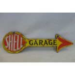 A decorative oil on board advertising Shell Garages, 27 3/4 x 8 1/2".
