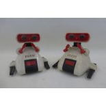 Two Tomy 'My Robot' OMS-B models, made in Malaysia.