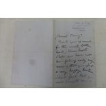 A signed letter from Daisy, Princess of Pless, friend of Edward VII, Oakham December 30th 1894.