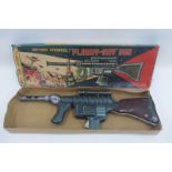 A boxed battery operated 'Flashy-Ray' gun, made in Japan by Nomura.