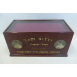 An unusual 'Lady Betty' lingerie clasps shop counter dispensing cabinet with drawers to the