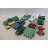 DINKY Toys - a small selection of unboxed models including Mercedes Benz no.237, also three Lesney