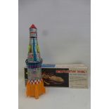 A boxed battery operated Inter-planetary Rocket, made in Japan exclusively for Mego Corp by