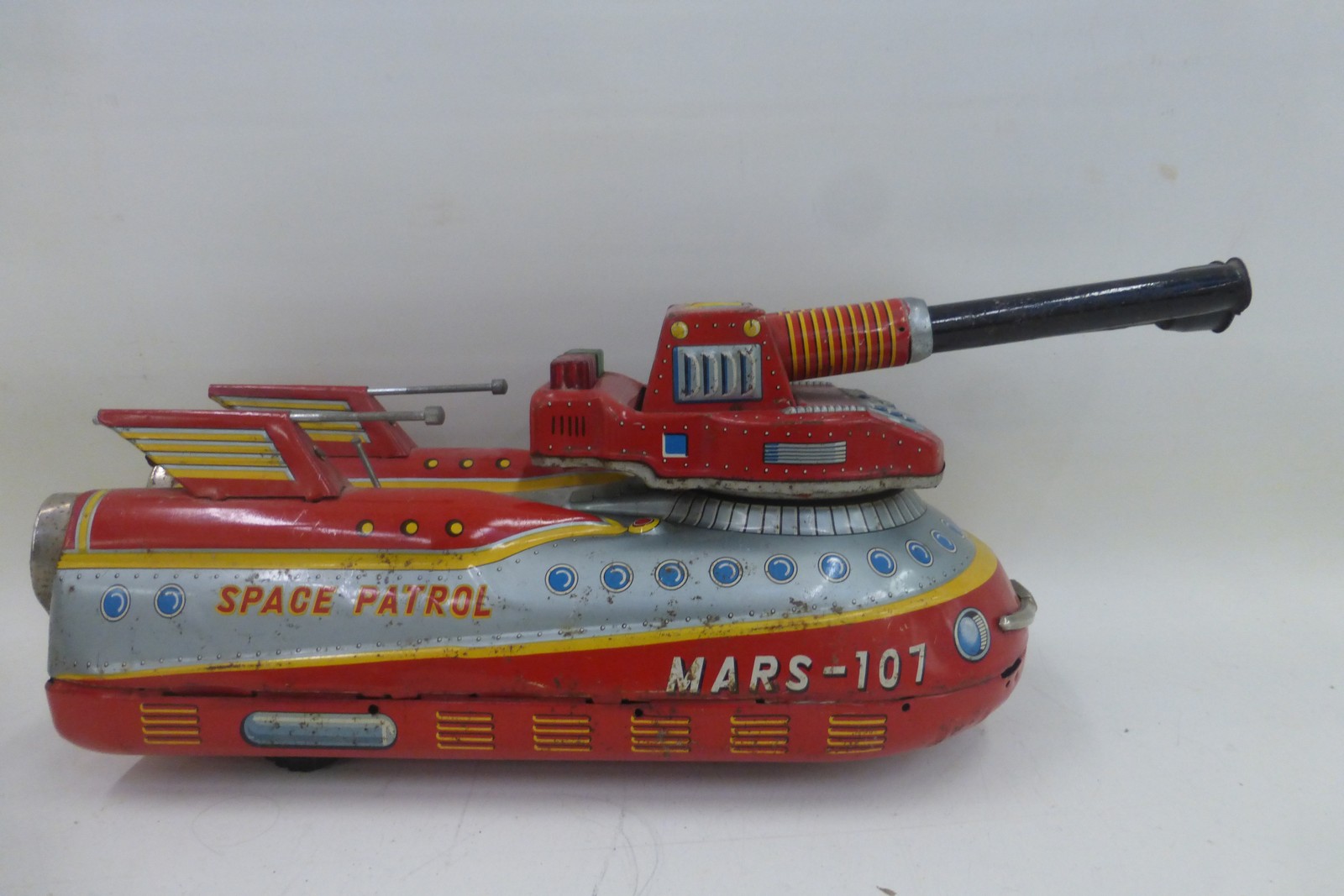 A Japanese tinplate Super Space Patrol, Mars 107 by Nomura.