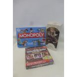 A brand new game of Monopoly, a new game of Coronation Street and a boxed Leonardo Collection