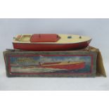 A boxed Hornby tinplate Speed Boat.