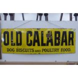 An Old Calabar Dog Biscuits & Poultry Food rectangular enamel sign, 36 x 12".