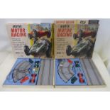 A boxed Airfix motor racing competition circuit with crossover sections.