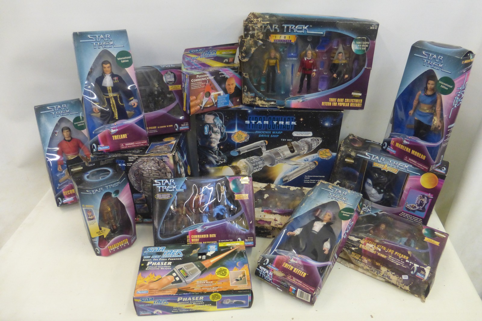 A selection of boxed Star Trek figures, accessories etc.
