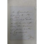 A note signed by Princess Louise Lehzam, Governess and attendant to Queen Victoria, about a bracelet