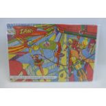 A Space Family jigsaw, complete bearing the words 'Let's Go Into The Restaurant Mom, I'm Hungry', by