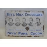 An early Fry's 'Five Boys' rectangular enamel sign, 17 1/2 x 12".