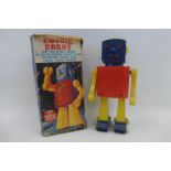 A boxed Mor Toys Robbie Robot, by Mort Alexander Limited, made in Hong Kong.