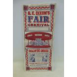 A G.E. Dickson's Fair and Carnival pictorial galloping horses poster printed by Willsons Printers,