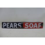 A Pears' Soap enamel strip sign, 18 1/2 x 2 3/4".