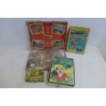 A selection of assorted jigsaw puzzles, a picture block puzzle etc.
