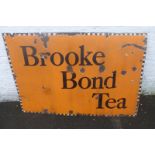 A large Brooke Bond Tea rectangular enamel sign, 60 x 40".