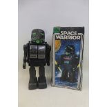 A boxed Space Warrior robot, made in Hong Kong.