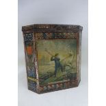 A Keen, Robinson & Co. brightly coloured tin decorated with Horatio Nelson images including one with