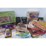 An assortment of childrens' games to include Risk, Star Wars 'Return of the Jedi' etc.