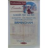 A British Railways 1959 Cafeteria car poster, 25 x 40".